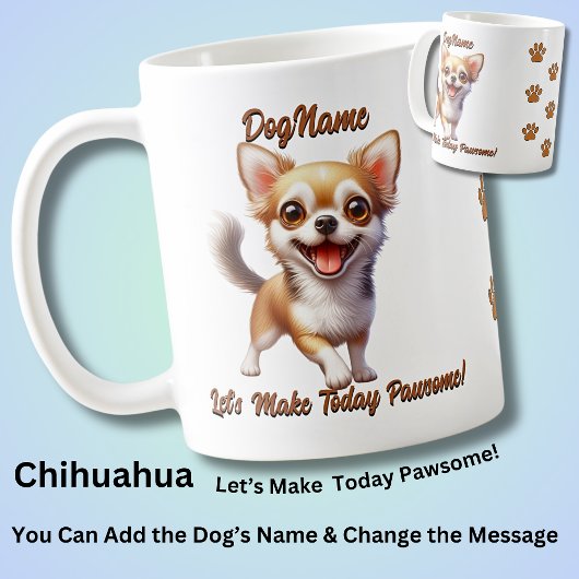Chihuahua - Dog hinzufügen, Text ändern Kaffeetasse