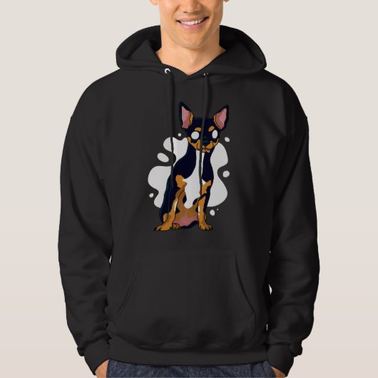 Chihuahua Dog Illustration Hoodie (Vorderseite)