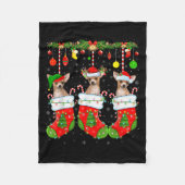 Chihuahua Dog In Christmas Socks Funny Pet Dog Lov Fleecedecke (Vorderseite)