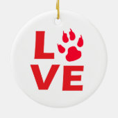 Chihuahua Dog in der Weihnachtsmannmütze Weihnacht Keramik Ornament (Hinten)