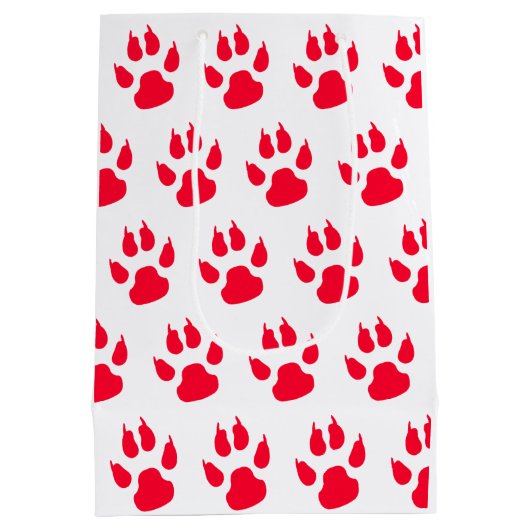 Chihuahua Dog in der Weihnachtsmannmütze Weihnacht Mittlere Geschenktüte (Rückseite)