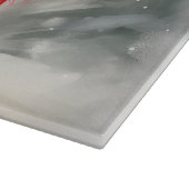 Chihuahua Dog in Schnee Weihnachten Schneidebrett (Ecke)