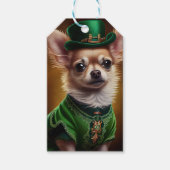 Chihuahua Dog in St. Patrick's Day Dress Geschenkanhänger (Vorderseite)
