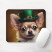 Chihuahua Dog in St. Patrick's Day Dress Mousepad (Mit Mouse)