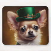 Chihuahua Dog in St. Patrick's Day Dress Mousepad (Vorne)