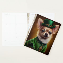 Chihuahua Dog in St. Patrick's Day Dress Planer
