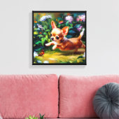 Chihuahua Dog Leinwanddruck (Insitu (Wohnzimmer))
