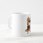 Chihuahua Dog Long Hairs Summer Vibes Kaffeetasse (Vorderseite Links)