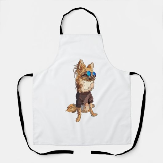 Chihuahua Dog Long Hairs Summer Vibes Schürze (Vorderseite)