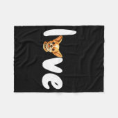 Chihuahua Dog Love For Valentines Day Fleecedecke (Vorderseite (Horizontal))