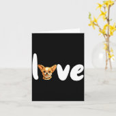 Chihuahua Dog Love For Valentines Day Karte (Gelbe Blume)