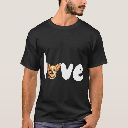 Chihuahua Dog Love For Valentine's Day T-Shirt (Vorderseite)