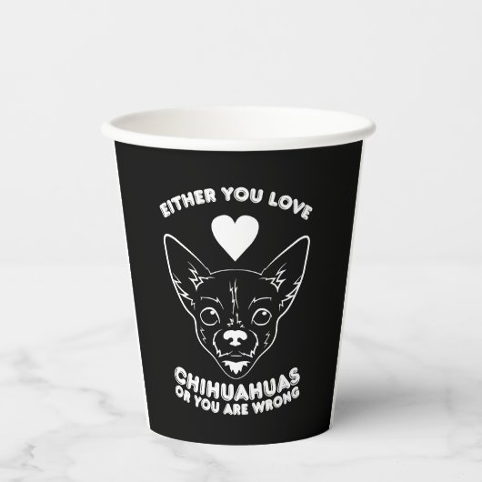 Chihuahua Dog Lover Pappbecher (Vorderseite)
