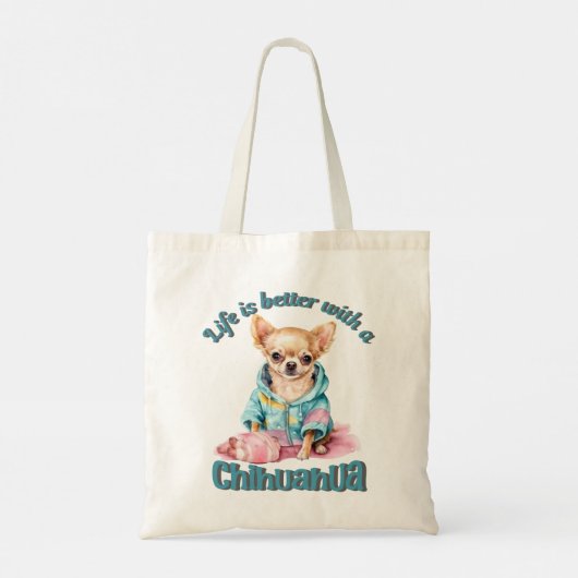 Chihuahua Dog-Lover Tote Bag Tragetasche (Rückseite)