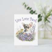 Chihuahua Dog Mama Floral Postkarte (Stehend Vorderseite)