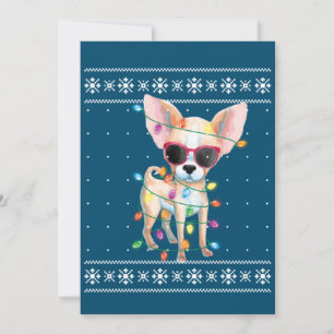 Chihuahua Dog Mama Frauen Weihnachten hässlich Swe Einladung