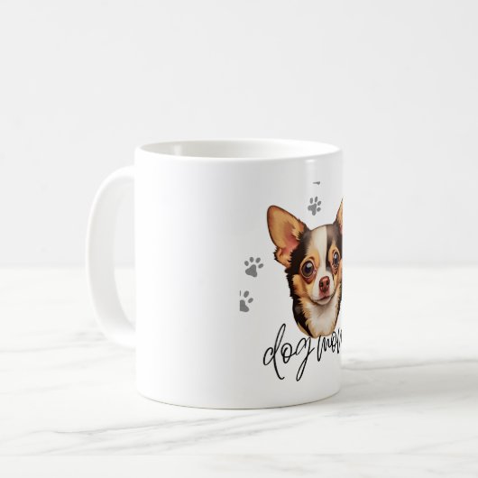 Chihuahua Dog Mama Kaffeetasse (Vorderseite Links)