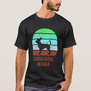 Chihuahua Dog Mama Vintag 70er 80er Niedlich Retro T-Shirt