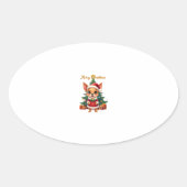 Chihuahua Dog Merry Christmas Ovaler Aufkleber (Vorderseite)