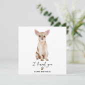 Chihuahua Dog Mum Puppy Pers Birthday Karte (Stehend Vorderseite)