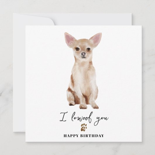 Chihuahua Dog Mum Puppy Pers Birthday Karte (Vorderseite)
