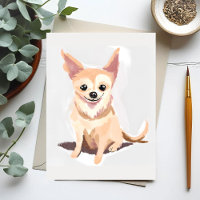 Chihuahua Dog | Niedlicher Hundepuppe Wasserfarbe