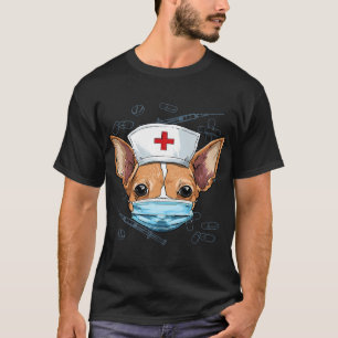 Chihuahua Dog Nurse RN Nursing School Graduation T-Shirt