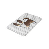 Chihuahua Dog & Paws Badematte (Schrägansicht)
