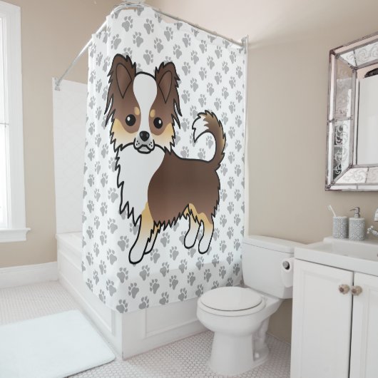 Chihuahua Dog & Paws Duschvorhang (Beispiel)