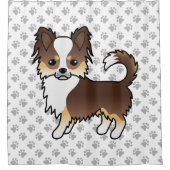 Chihuahua Dog & Paws Duschvorhang (Vorderseite)