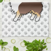 Chihuahua Dog & Paws Geschirrtuch (Gefaltet)
