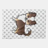 Chihuahua Dog & Paws Geschirrtuch (Horizontal)
