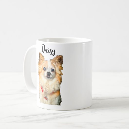 Chihuahua Dog Personalisiert Kaffeetasse (Vorderseite Links)