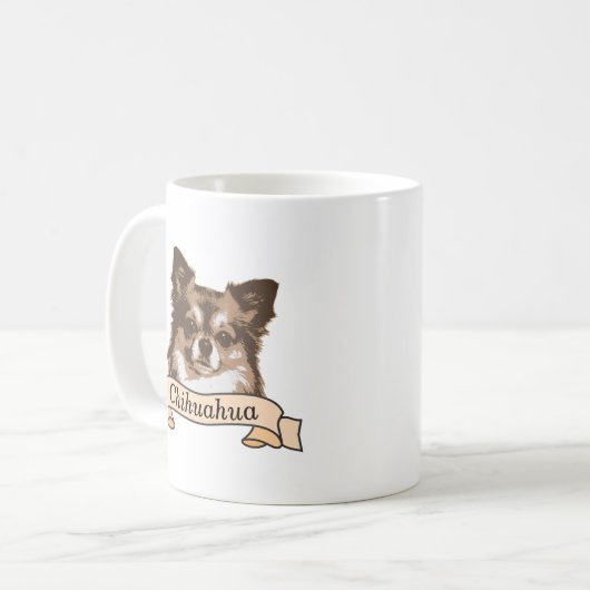 Chihuahua Dog Personalisiert Kaffeetasse (Vorderseite Links)