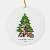 Chihuahua Dog Personalisiert Weihnachten Keramik Ornament (Vorne)