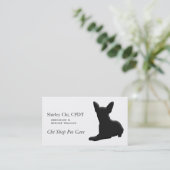 Chihuahua Dog Pet 3D Line Art Visitenkarte (Stehend Vorderseite)