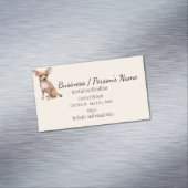 Chihuahua Dog Pet Animal Logo Tierspezifikation Magnetische Visitenkarte (Beispiel)