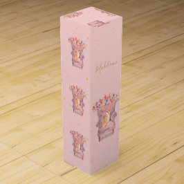 Chihuahua Dog Pink Floral Gold Weinbox