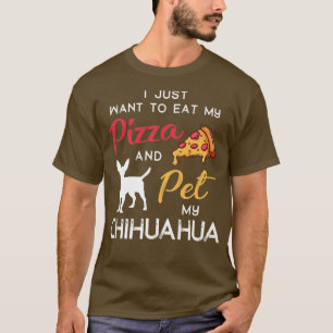 Chihuahua Dog Pizza Liebhaber Weihnachten Geburtst T-Shirt