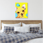 Chihuahua Dog Portrait Leinwanddruck (Insitu (Schlafzimmer))