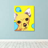 Chihuahua Dog Portrait Leinwanddruck (Insitu (Holzboden))