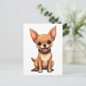 Chihuahua Dog Postkarte (Stehend Vorderseite)