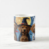 Chihuahua Dog Pumpkin Halloween Funny Kaffeetasse (Mittel)