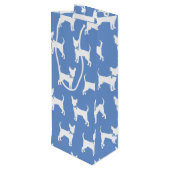 Chihuahua Dog Puppy Geschenktüte Für Weinflaschen (Rückseite Schrägansicht)