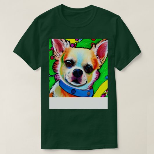 Chihuahua Dog Rainbow Painting T-Shirt (Design vorne)