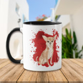 Chihuahua Dog Red Abstrakt Tasse