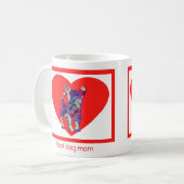 Chihuahua Dog Red Valentine's Day Heart Coffee Tas Kaffeetasse (Vorderseite Links)