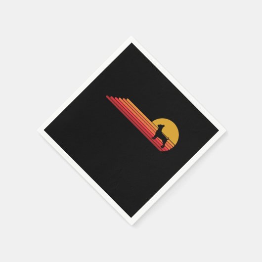 Chihuahua Dog Retro Vintag Style Serviette (Ecke)