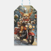 Chihuahua Dog Riding Motorrad Weihnachten Geschenkanhänger (Rückseite)