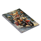 Chihuahua Dog Riding Motorrad Weihnachten Notizblock (Rechte Seite)